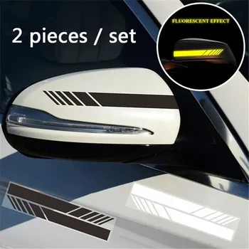 

2pcs Decal Reflective Door Vehicle Car Adhesive Rearview mirror decoration