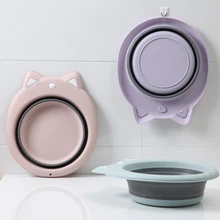 Портативный складной умывальник Непрозрачный Пластиковый туристический Открытый кемпинг автомобиль складное ведро для хранения Рыболовный детский умывальник