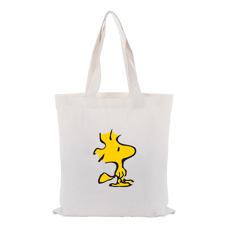 

Handbag Canvas Tote Bag Cute Cartoon Dog Custom Print Logo Text DIY Daily Use Eco Ecologicas Reusable Shopping Bag Recycle