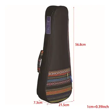 

New 21" Ukulele Bag Soprano Ukelele Bag Case Ethnic National Style Cotton Thicken Padding with Adjustable Shoulder Strap qiang