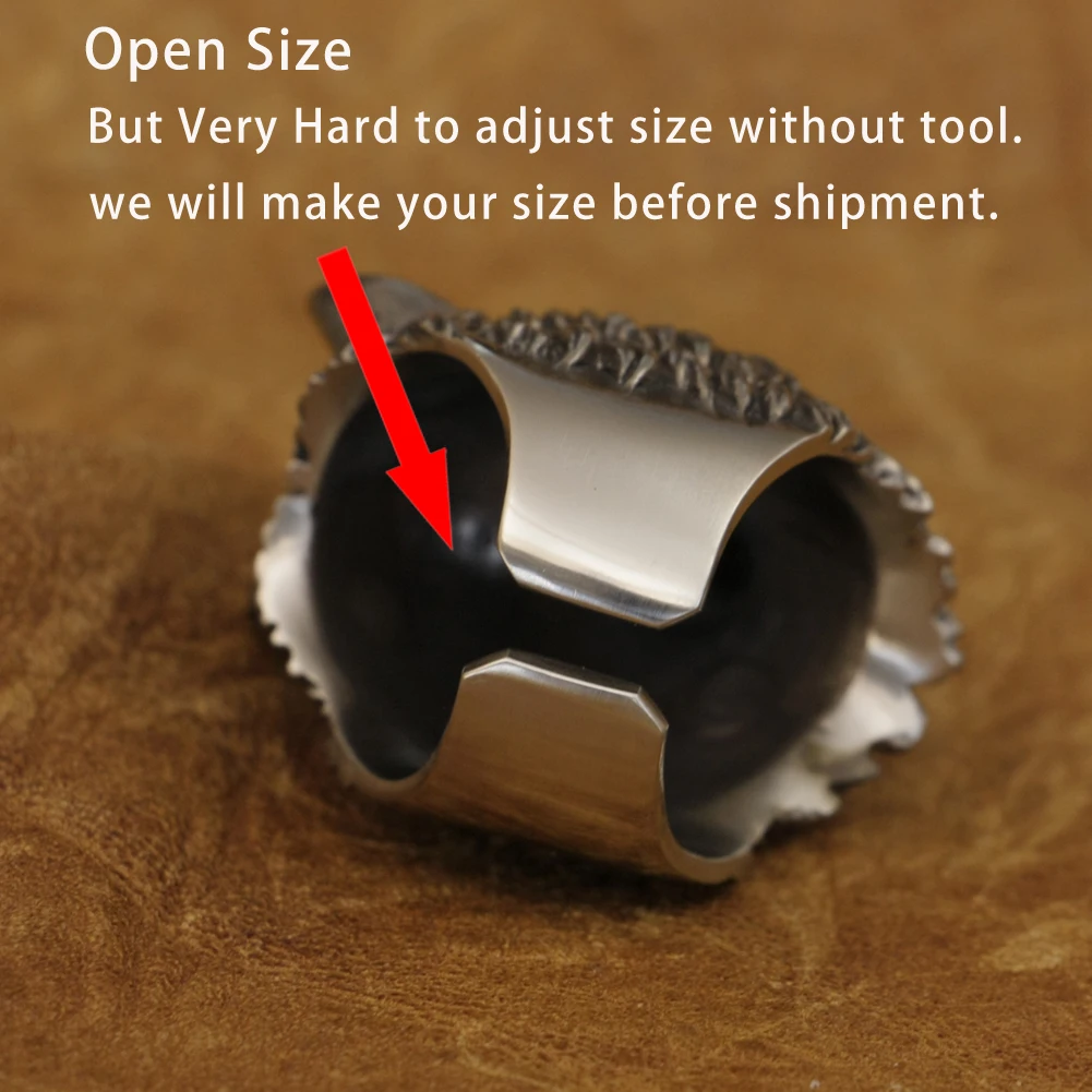 LINSION Cupronickel Huge Details Wolf Ring Mens Biker Rock Punk Jewelry CP90 US Size 7~15 2