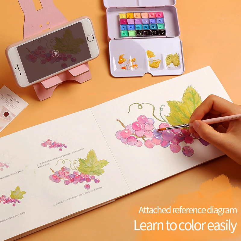 

10Pcs Watercolor Paper 300g Cotton Beginner Painting Coloring Book Pen light color Adult Illustration Drawing Gifts Art Supplies