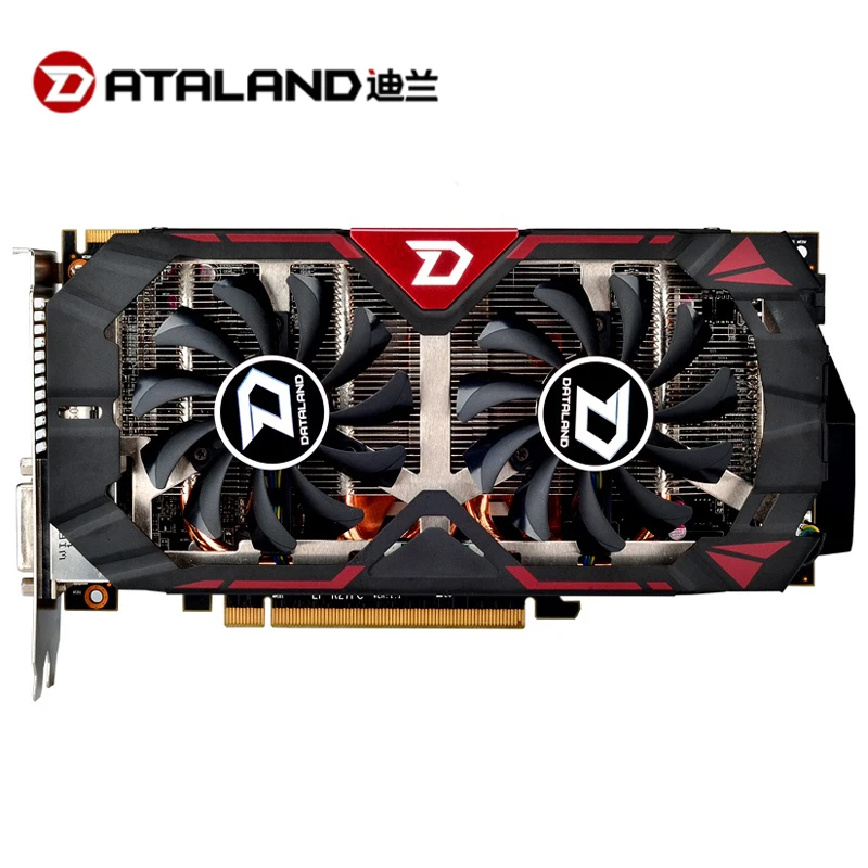 DATALAND R9 370X 4GB Graphics Cards GPU For AMD Radeon R9370X Video Card Map 1080MHz GDDR5 256bit видеокарта на 4 гб в пк Used gaming card for pc