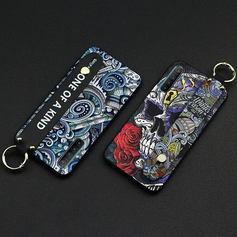 Чехол для телефона Lanyard OPPO Realme X2/Realme XT противоударный чехол с граффити Модный