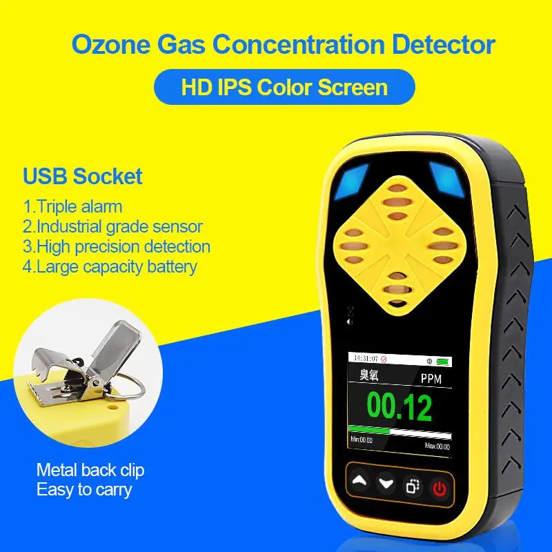 Ozone Detector Ozone O3 Meter Accurate Gas Leak Concentration Detector