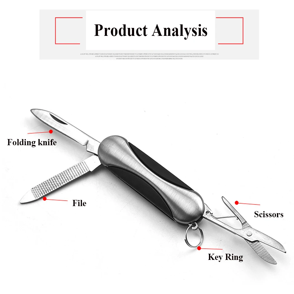 Description Picture 4 of itemMini Pocket Folding Knife Kawaii Stationery Cute Scissors Swiss Keychain Utility Knife EDC Tools Box Cutter Fixed Blade Knife