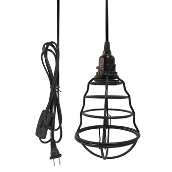 

High Quality Industrial Pendant Light Lamp Shade US Plug E26 E27 Lighting Fixture No Bulb Tool Parts
