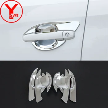 

door handle bowl cover For Toyota Yaris L hatchback 2014 2015 2016 chrome Door Handle Bowl Frame Covers ABS accessories YCSUNZ