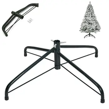 

30cm/50cm Christmas Tree Stand Folding Metal Tree Stand with Mounting Accessories Cast Iron Stand 4 Feets Decorations