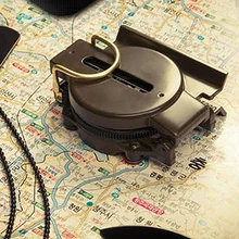 Портативные тактические часы складной объектив компас армейский зеленый Открытый Кемпинг многофункциональный компас военный тактический комплект Карманный