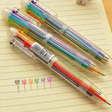 Stylo à bille à encre huileuse, 6 couleurs, 50% mm, pour écriture lisse au bureau, à l'école, offre spéciale, 0.5