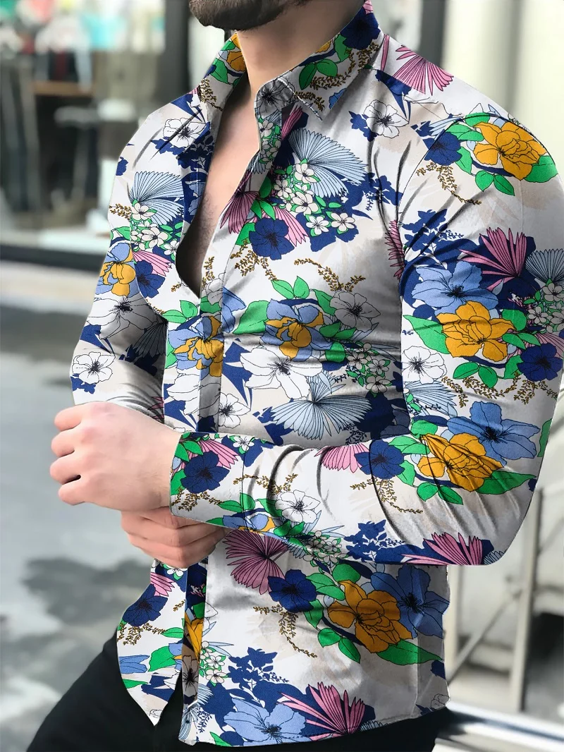 Men's shirt New Hawaiian Shirts Men Single Button Shirts Wild Shirts Printed Male Blouses 2021 Men's shirt New Hawaiian Shirts Men Single Button Shirts Wild Shirts Printed Male Blouses 2021