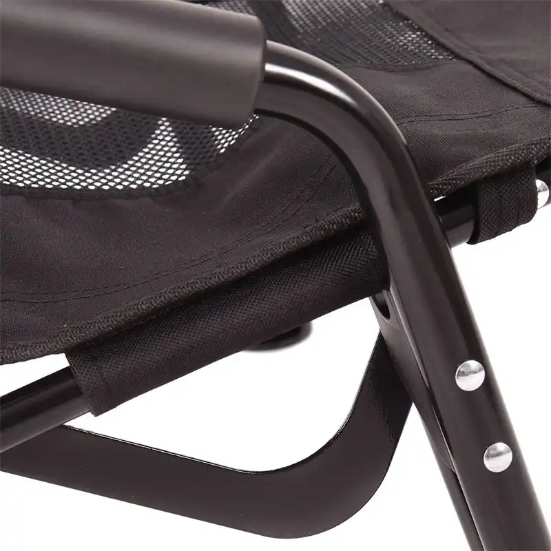 Outdoor High Back Folding Beach Chair Black Blue High Quality Mesh Seat Foldable Chair With Armrests Patio Furniture Op3079 Aliexpress