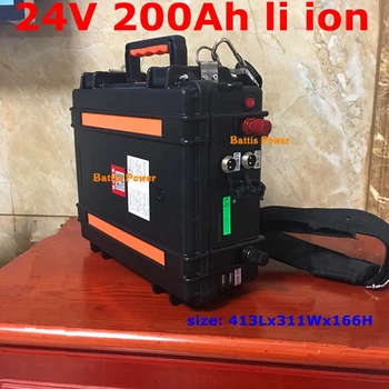 

waterproof 24V 200AH Lithium ion battery BMS 7s 24V li ion battery for RV Tricycle backup power van solar golf cart +20ACharger