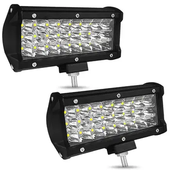 

2pcs 7 inch 72W 3 Row LED Strip Lights Off-Car Top Refit Light Bar Working Lamp