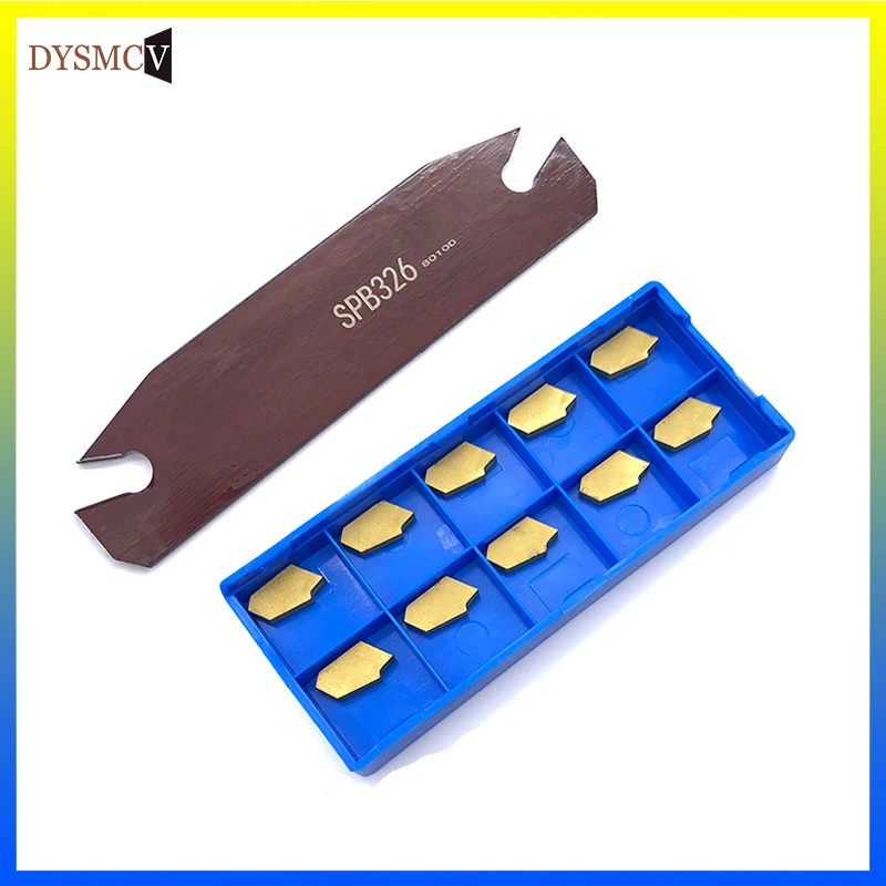 

1 support unit for the SPB26-3 cutting grooving cutting blade + 10 Units SP300 carbide cutting parts