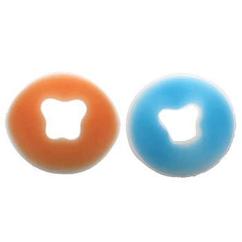 

2Pcs Soft Salon SPA Massage Silicone Face Relax Cradle Cushion Bolsters Pillow Pad Beauty Care - M Blue & Skin Color