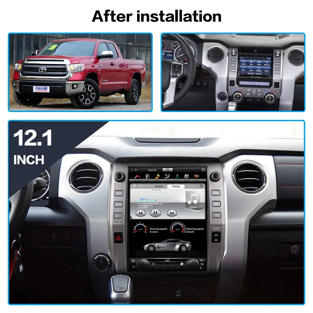 

PX6 Android Radio Tape Recorder For Toyota Tundra 2014-2019 Car Multimedia Player Stereo Head Unit Tesla Vertical Navi GPS Audio