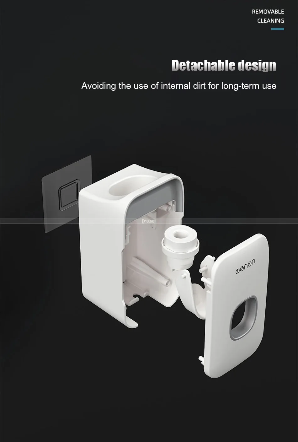 GUNOT New Automatic Toothpaste Dispenser Wall Mount Toothbrush Holder Plastic Portable Toothpaste Squeezer Bathroom Accessories