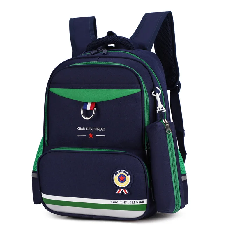 green Водонепроницаемый детский школьный рюкзак Mochila Infantil, детская ортопедическая школьная сумка для мальчиков и девочек, дорожные рюкзаки bolsa escolar - Цвет: green