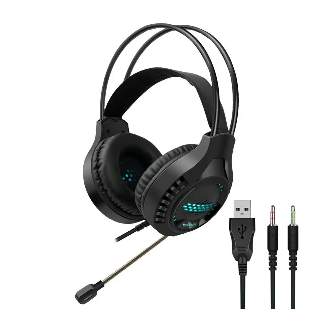 Уникальные проводные наушники RGB для геймеров ПК USB 3 5 мм 3D стерео PS5/PS4 ноутбук Xbox HD