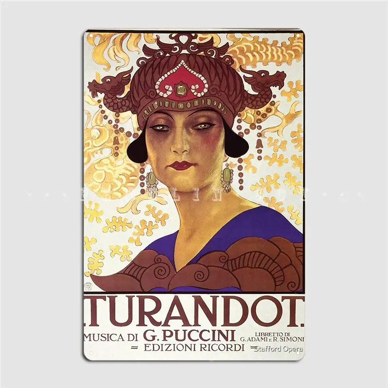 

Turandot Vintage Poster Wood Plaque Wall Cave Garage Club Design Plaques Wooden Sign Poster