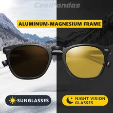 CoolPandas Ретро Женские кошачий глаз фотохромные солнцезащитные очки HD поляризованные мужские солнцезащитные очки День Ночь очки для зрения gafas de sol mujer