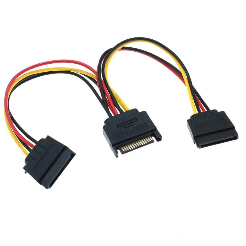 0.2m SATA 15pin Straight Elbow Male to SATA SSD IDE 4Pin Female Power Adapter Cable Description Image.This Product Can Be Found With The Tag Names Computer Cables Connecting, Computer Peripherals, PC Hardware Cables Adapters