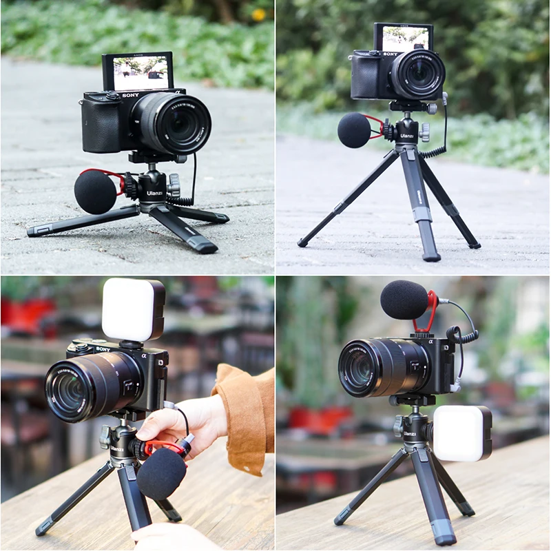 Extensor para Selfie de Vlog com Sapata Fria para Microfone Tripé Câmera Dslr Luz Led - Image 6