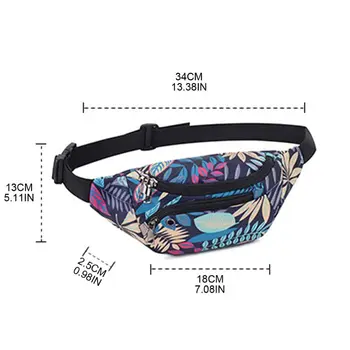 

Women Printed Pattern Waist Fanny Pack Belt Bag Travel Hip Bum Chest Phone Pouch X7XC