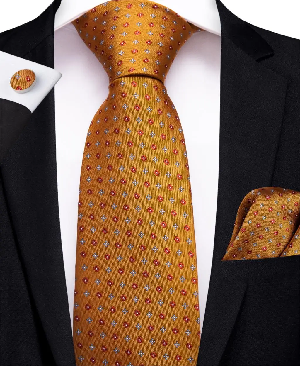 DiBanGu Новое поступление 12 видов стилей шелковые галстуки для 8,5 см оранжевого цвета мужские галстуки для бизнеса Свадебный костюм галстук на шею Gravatas - Цвет: MJ-7174
