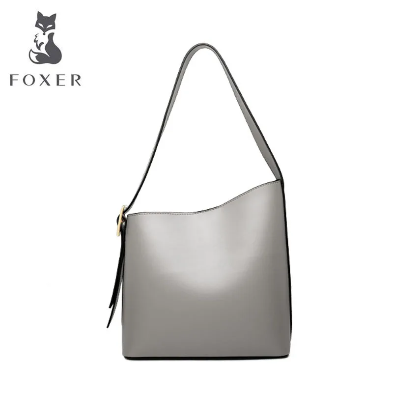 FOXER Роскошная популярная Высококачественная большая женская сумка новая осенняя и зимняя Большая вместительная сумка для мамы модная широкая сумка на плечо s