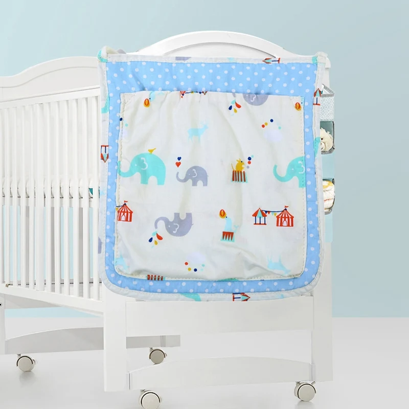 Органайзер для детской кроватки, холщовые подвесные сумки для новорожденных, сумки для хранения игрушек, подгузников, сумка для хранения кроватки, Комплект постельного белья для малышей