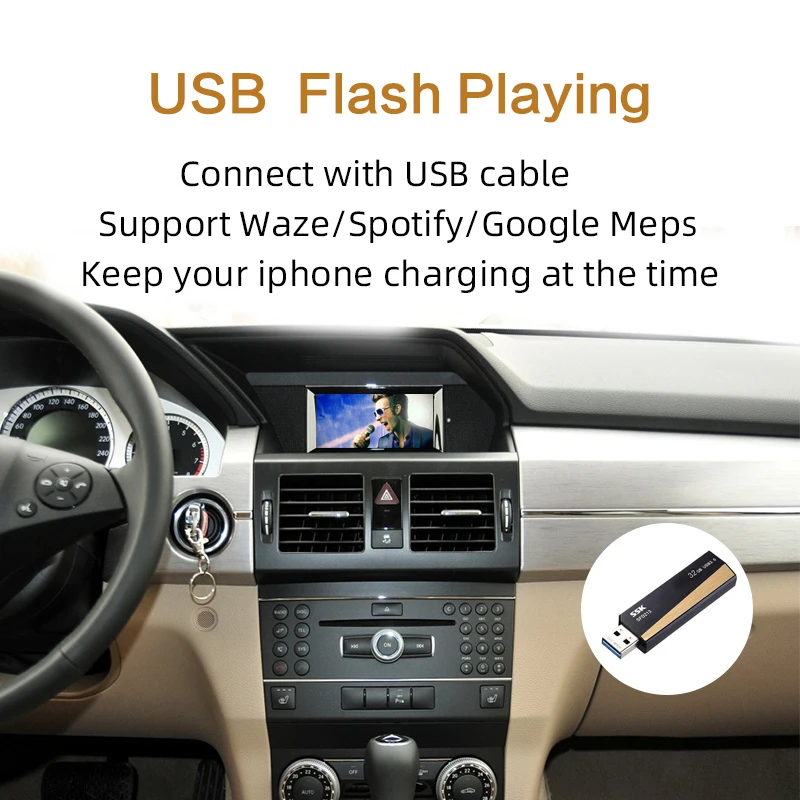 Sinairyu Aftermarket wifi беспроводная Apple Carplay Модифицированная G GL GLA GLK класс 2011-15 для Mercedes NTG4.5 4,7 с обратной камерой