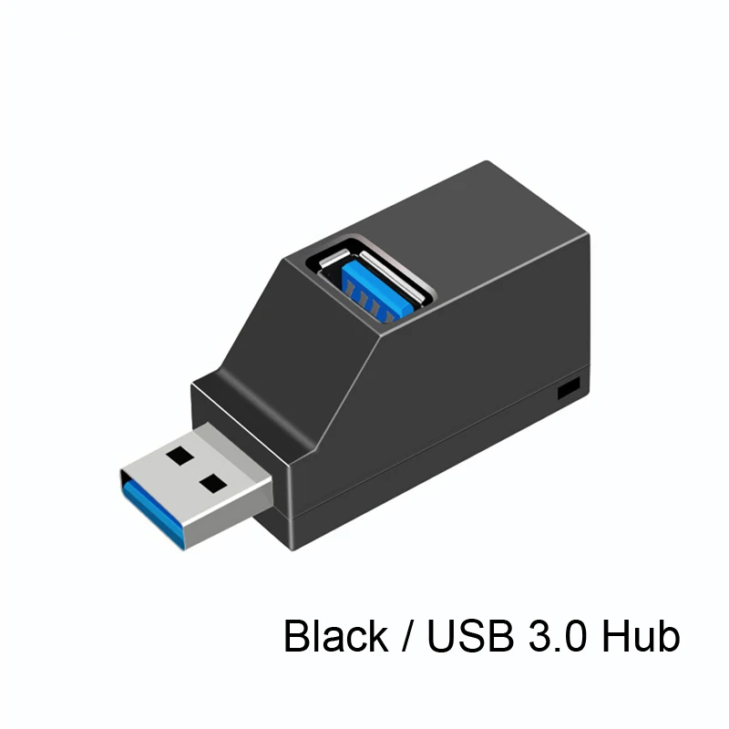 Многопортовый USB 3,0 3 порта универсальный USB адаптер высокоскоростной U диск ридер удлинитель концентратора OTG коробка для iPhone Xiaomi samsung компьютер - Цвет: Black USB 3.0 HUB