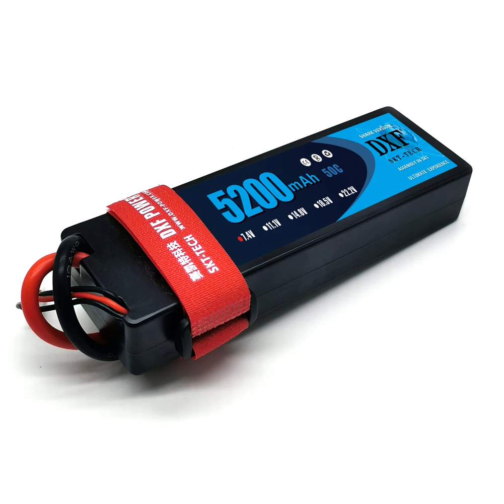 Аккумулятор DXF Lipo 2S 7 4 В 5200 мАч 50CMAX 100C для радиоуправляемых запчастей Жесткий