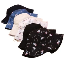 Уличная шляпа для путешествий, шляпа от солнца, шляпы, Повседневная пляжная шляпа от солнца, двухсторонняя шляпа с принтом, шляпа-ведро, хлопковая шляпа в рыбацком стиле для женщин