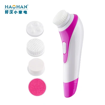 

4 In 1 Electric Facial Cleansing Brush Multi-functional Replaceable Face Brush Electric Beauty Cleanser Face Instrument Massager