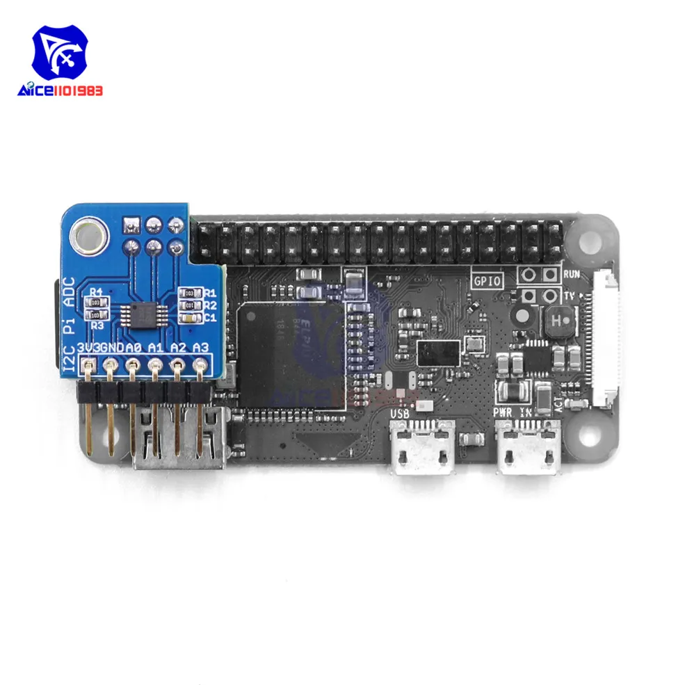 Программируемая плата модуля diymore ADS1115 I2C Pi ADC IIC для Raspberry 1 2 3 Zero A + B +|Интегральные