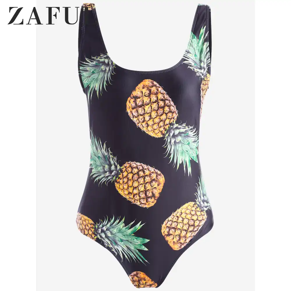 plus size pineapple swimsuit