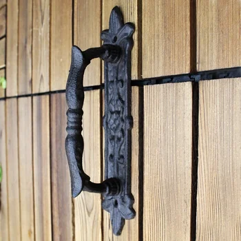 

European Retro Cast Iron Craft Door Handles for Garden/Courtyard Door Handle Decoration for Home Door