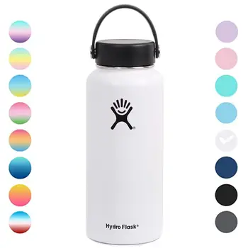 

Hydro Flask Water Bottle Stainless Steel Thermos Bottle Sport Camping Vacuum Insulated Wide Mouth Flask Stickers Lid 18/32oz