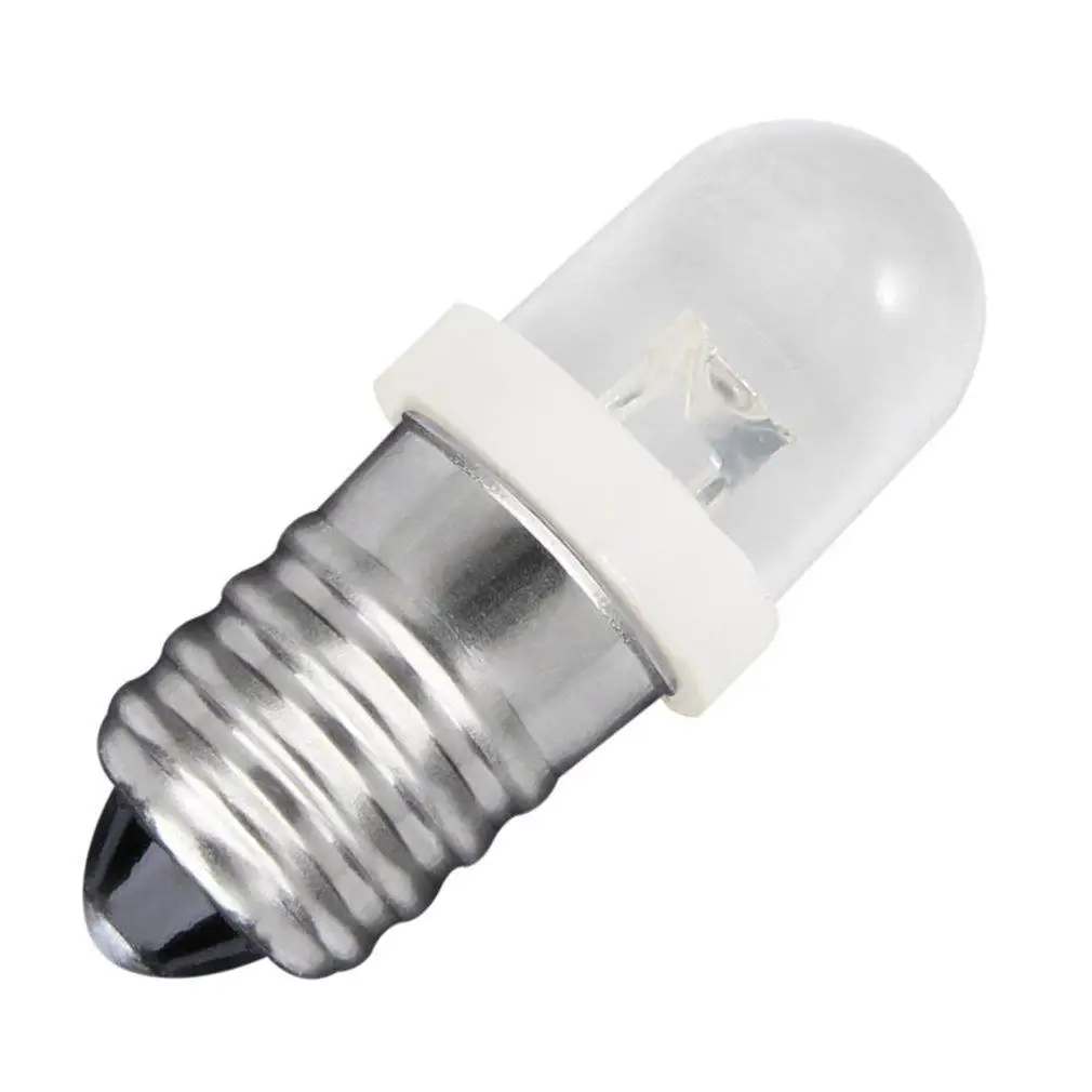 Светодиодный винт база индикатор лампы холодный белый 6V DC освещение лампа светильник E10 светодиодный светильник с E10 Лампа вспышка светильник лампочка