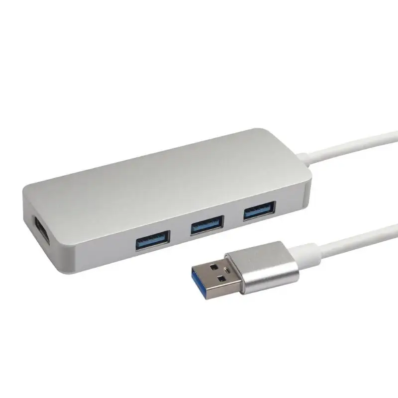 4 в 1 USB док-станция USB3.0 до 3 портов USB3.0 1080P HDMI видео адаптер алюминиевый конвертер сплавов для ПК ноутбука рабочего стола