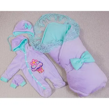 

Комплект на выписку 4х предметный ЗИМА Комплекты на выписку и для прогулок 0-6 мес