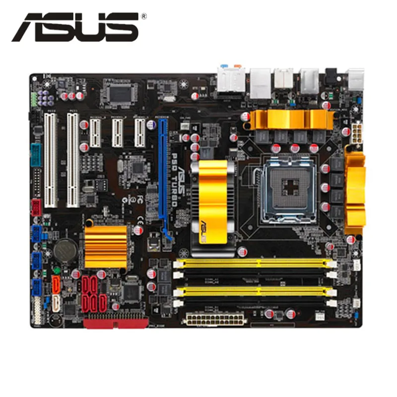 LGA 775 оригинальный ASUS P5Q Turbo 800 МГц 667 DDR2 P5QTurbo материнская плата по стандарту ATX USB2.0