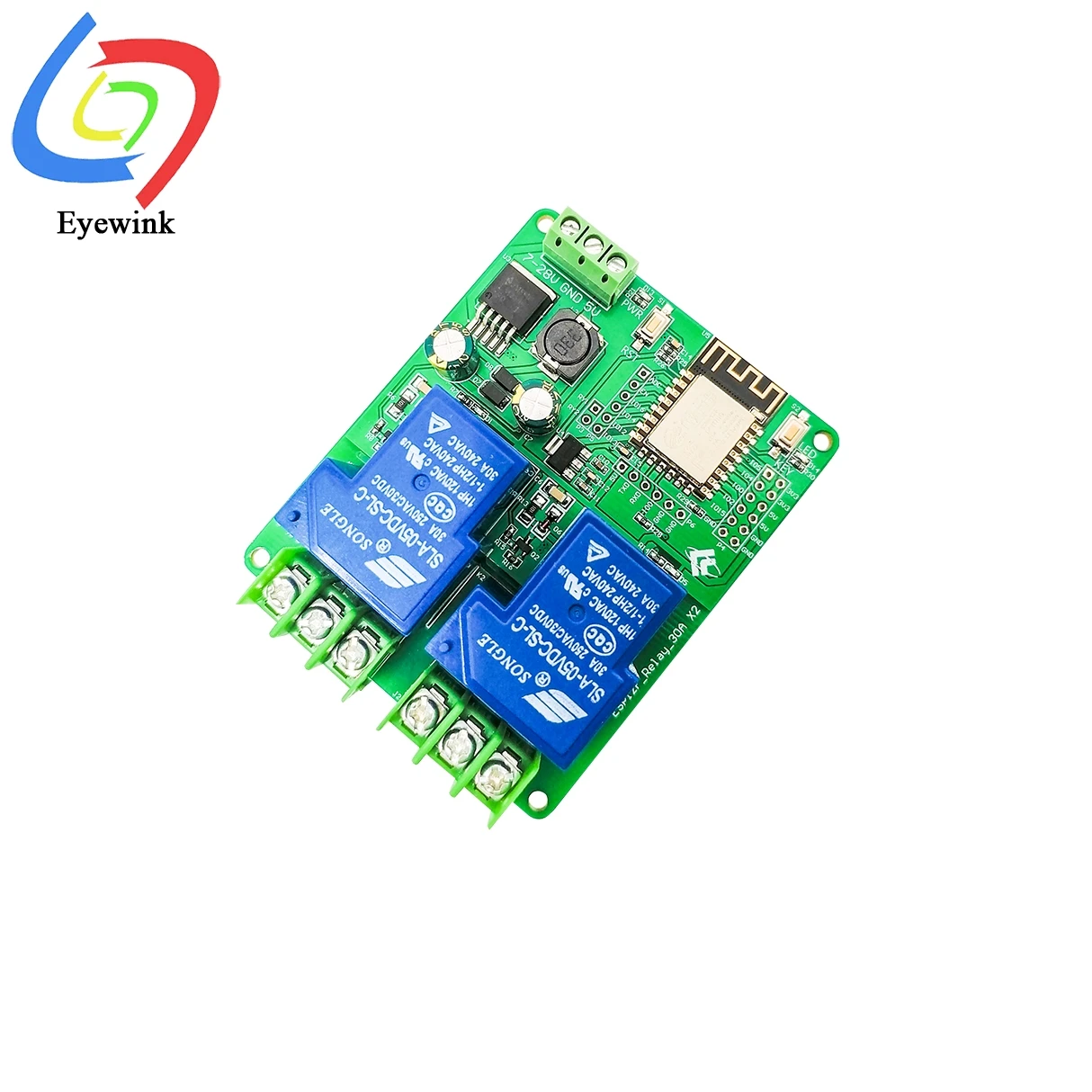 Источник питания постоянного тока 7-28/5 в esp8266 Wi-Fi 2-канальный 30 А релейный модуль