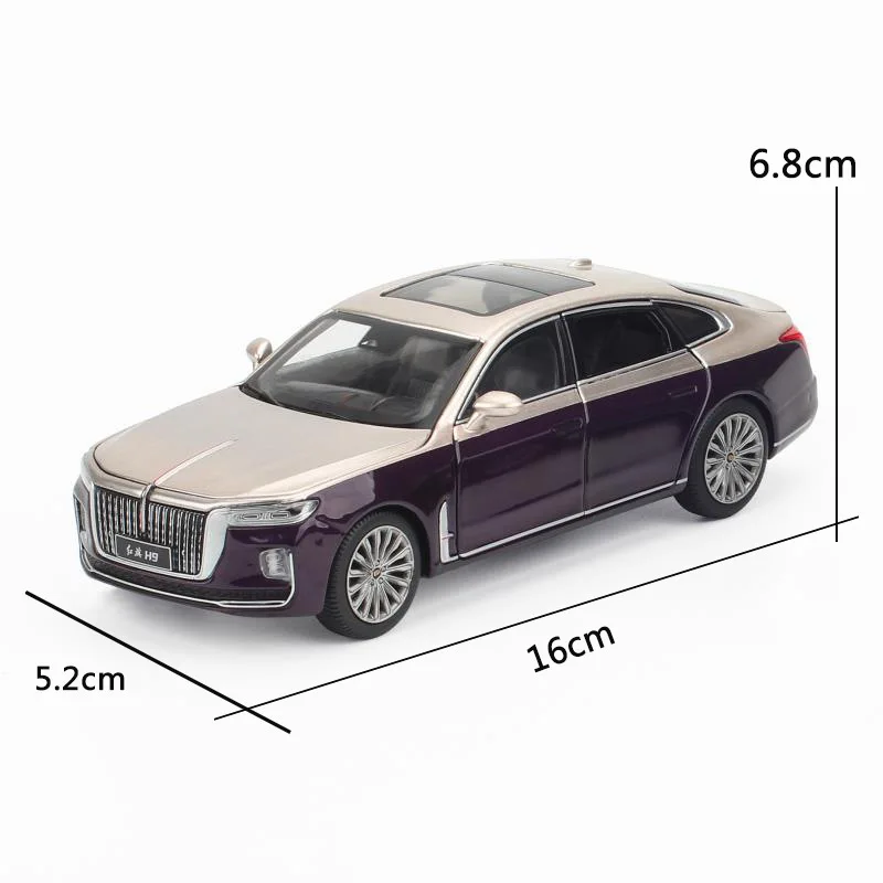 Модель автомобиля HONGQI 1/32 H9 имитация подсветсветильник под давлением | Игрушки и