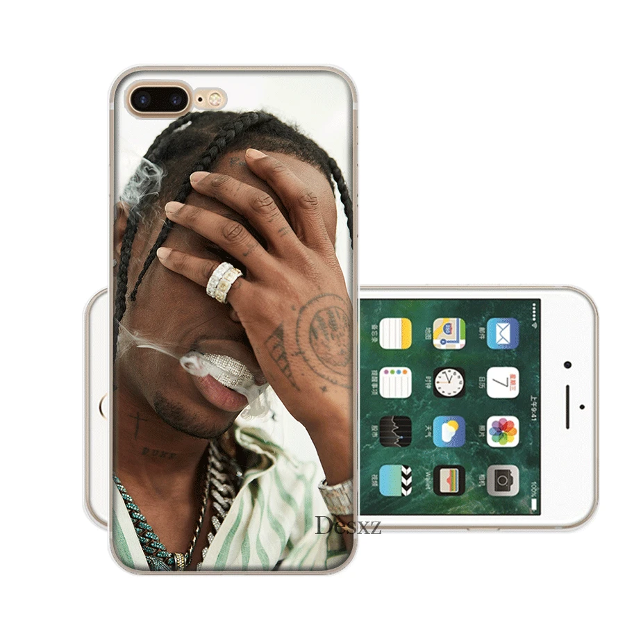 Мобильный чехол для телефона Iphone X XS Max XR 6 6S 7 8 Plus 5 5S SE жесткий чехол Трэвиса Скотта хип-хоп - Цвет: 9