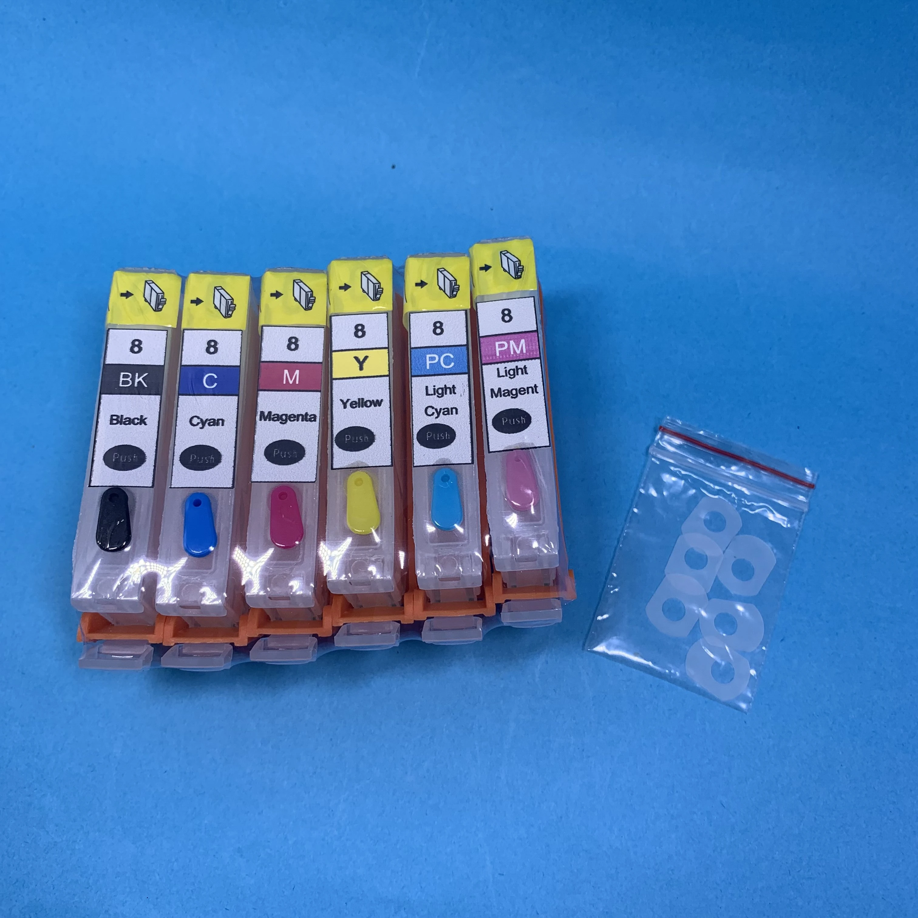 Yotat 6 Colors Empty Refillable Cli8 Cli8 Ink Cartridge For Canon